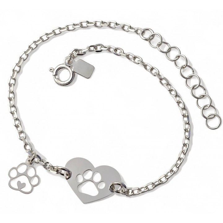 Pulsera huella corazón