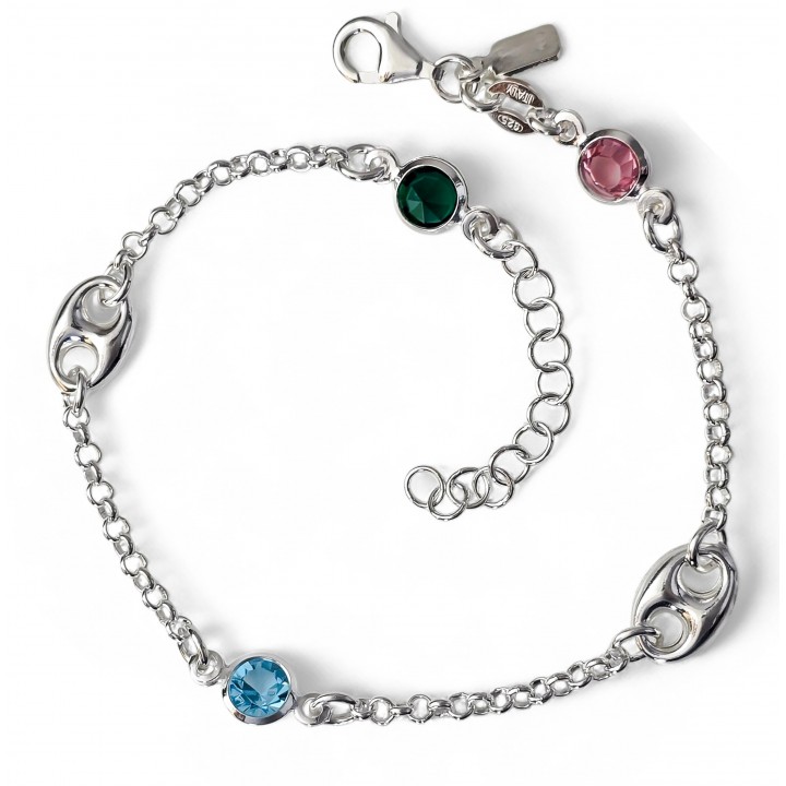 Pulsera calabrote circonita...