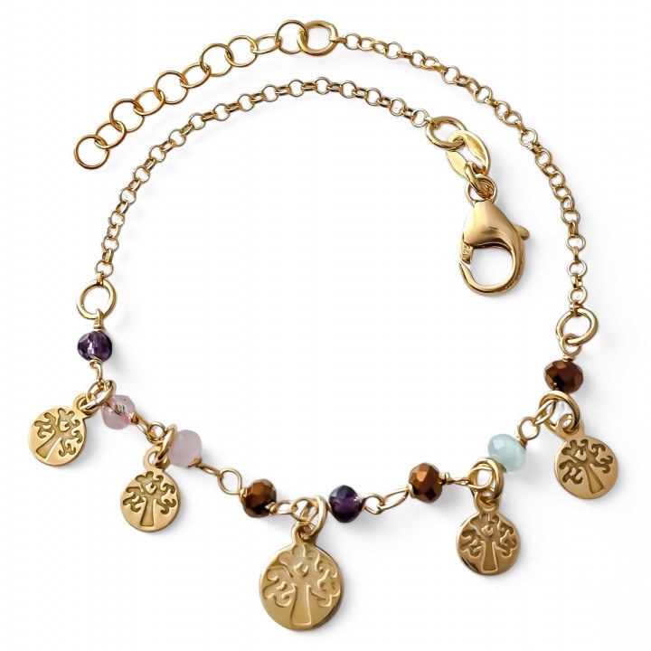 Pulsera chapada piedras...