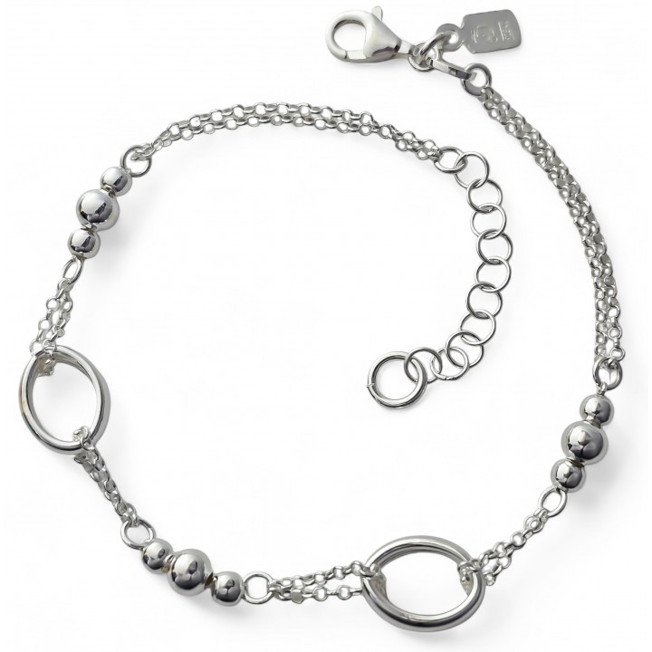 Pulsera doble cadena asas...