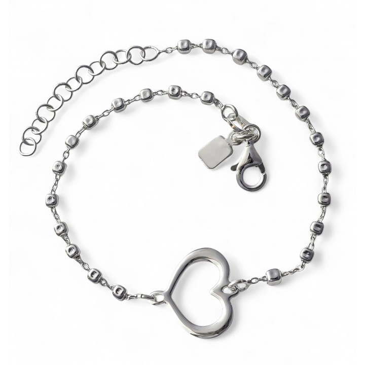 Pulsera cuadrados corazón