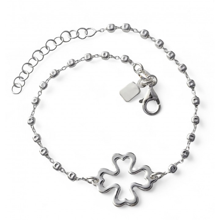 Pulsera cuadrados trébol