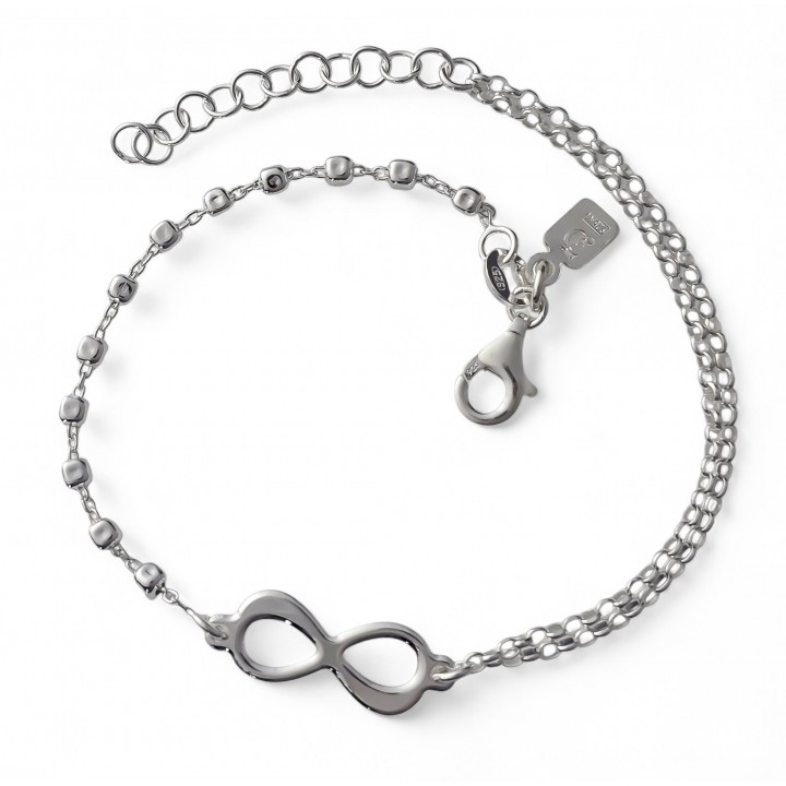 Pulsera doble cadena infinito