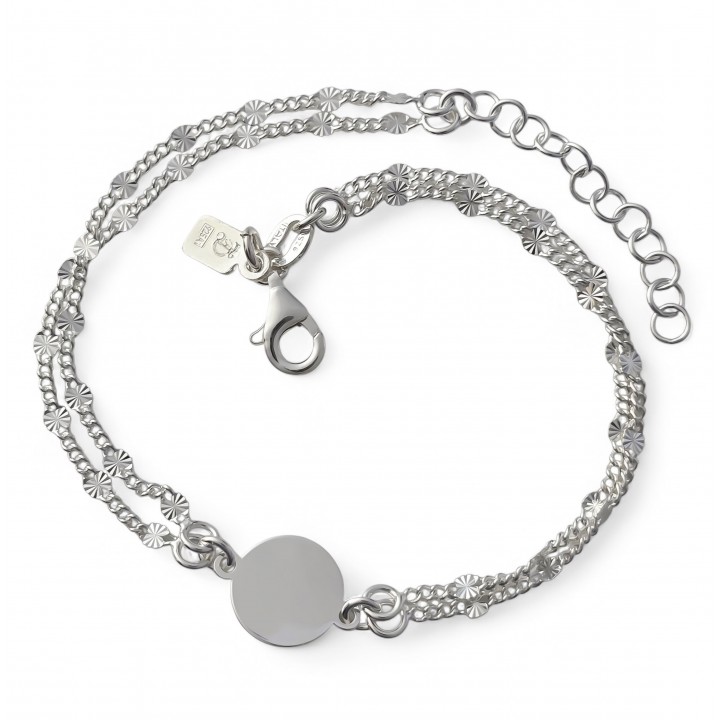 Pulsera disco doble cadena