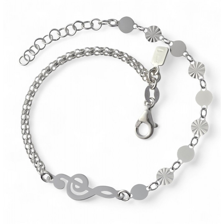 Pulsera doble cadena clave...