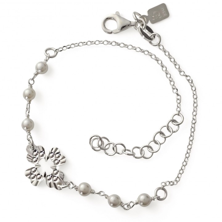 Pulsera perla trébol...