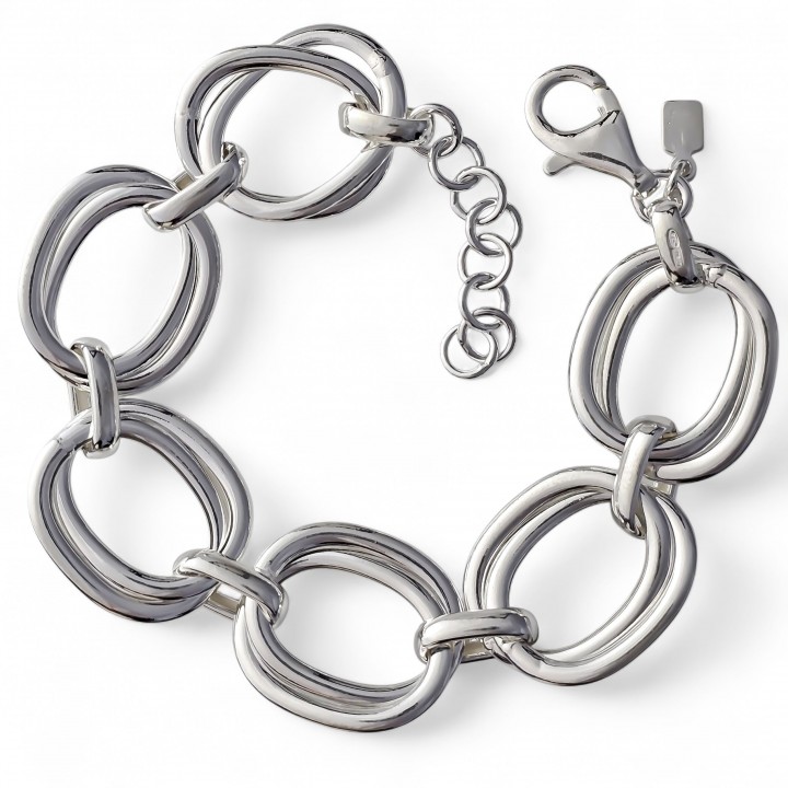 Pulsera asas huecas dobles