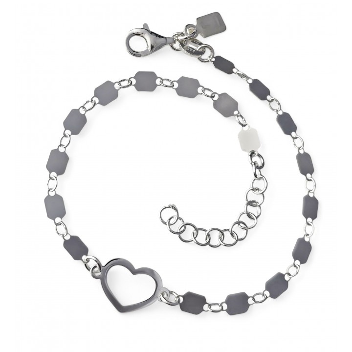 Pulsera chapitas corazón