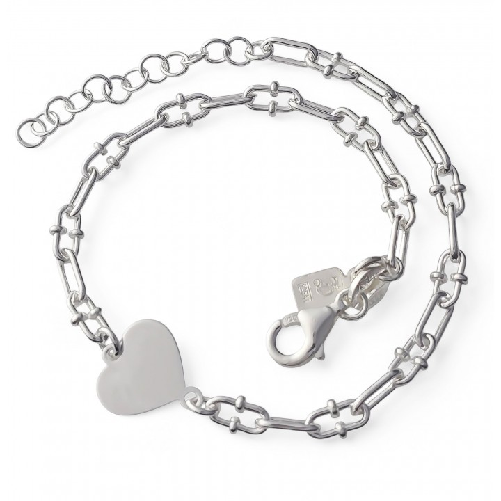 Pulsera eslabones corazón