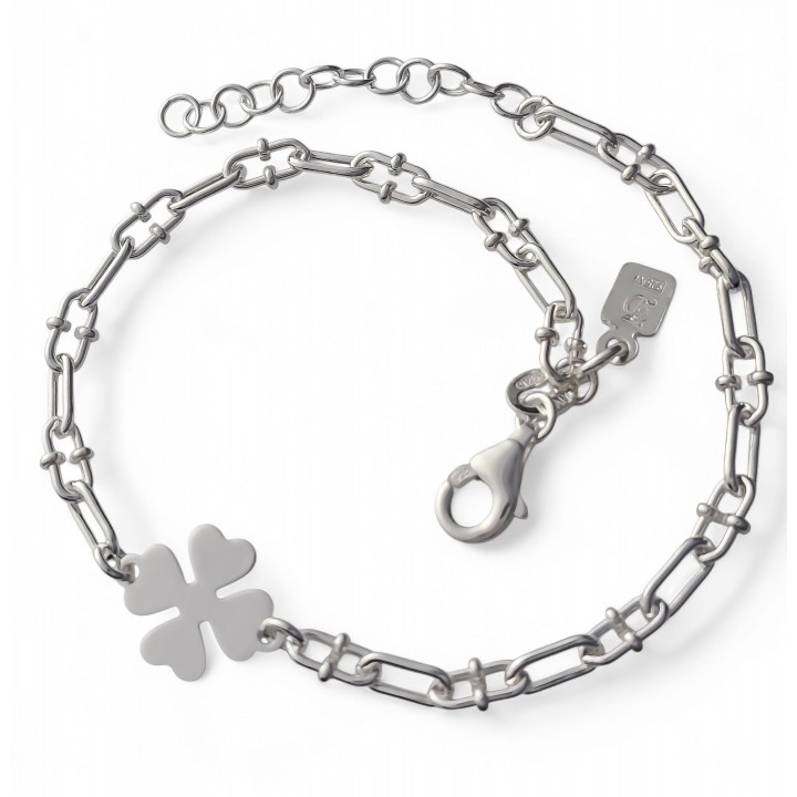 Pulsera eslabones trébol