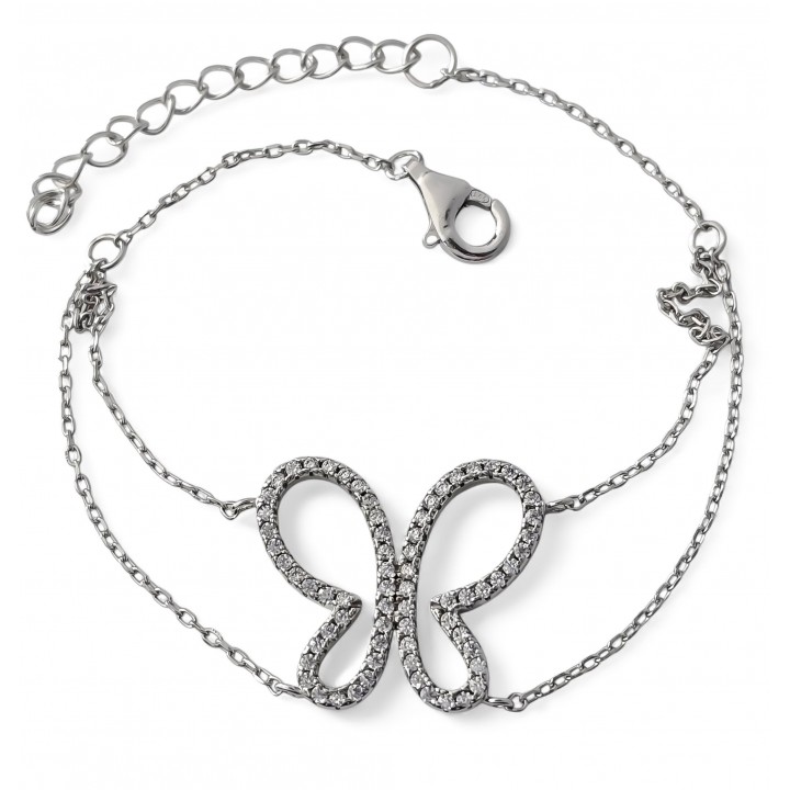 Pulsera rodio mariposa