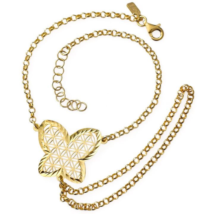 Pulsera dedo mariposa chapada