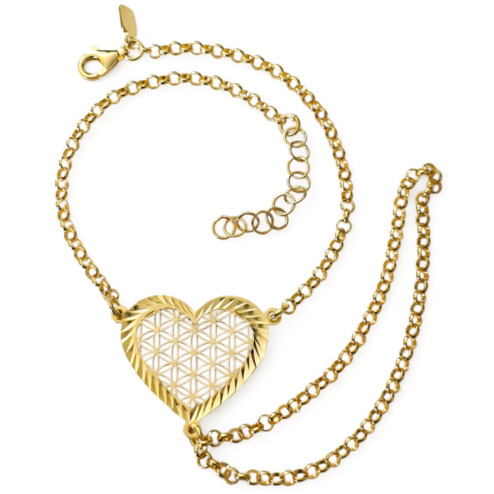 Pulsera dedo corazón chapado