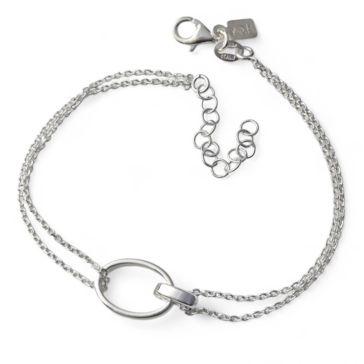 Pulsera doble cadena asas