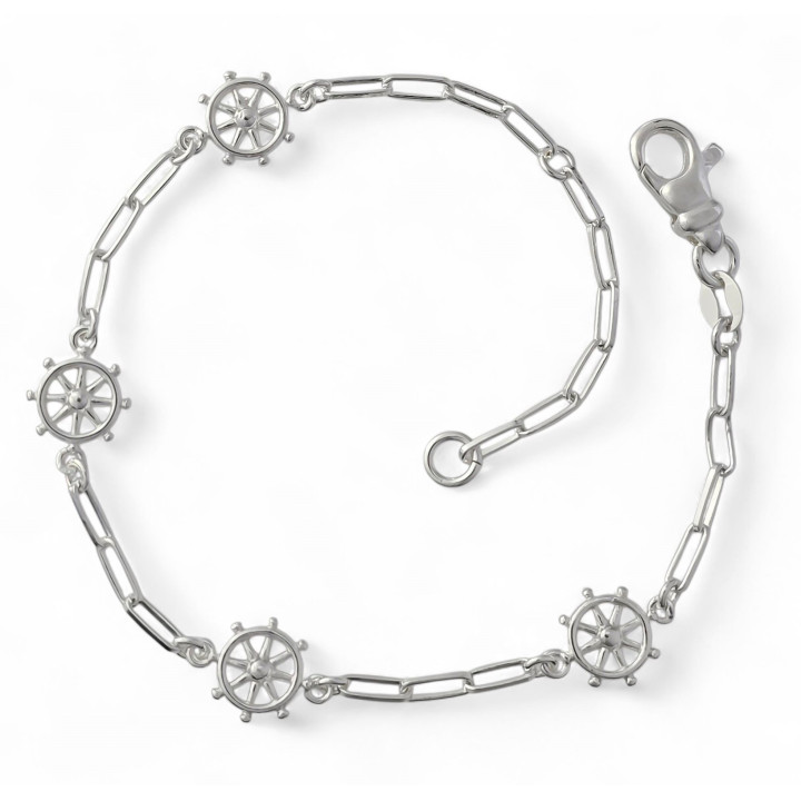 Pulsera forzada alargada timón