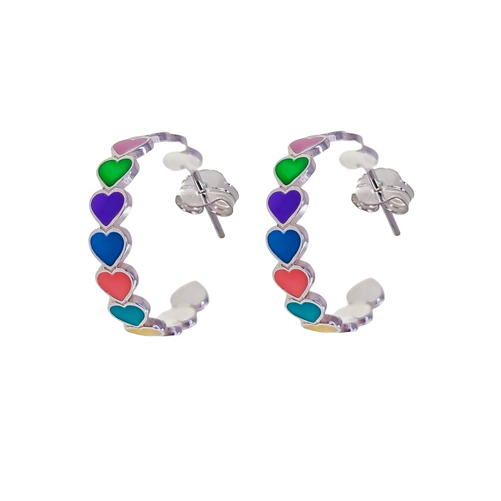Aro corazones multicolor