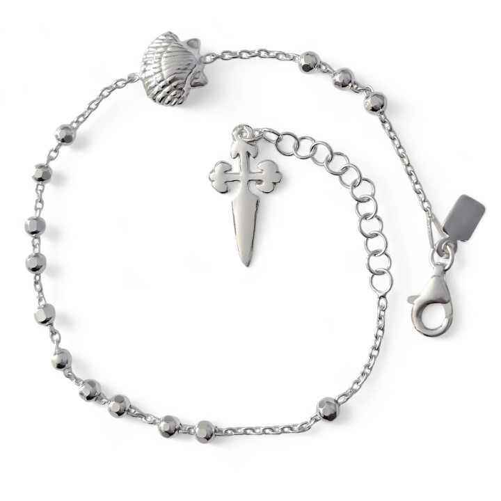 Pulsera concha escudo Santiago