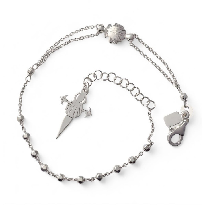 Pulsera concha escudo Santiago