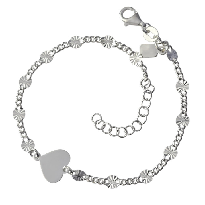 Pulsera barbada dibujo corazón