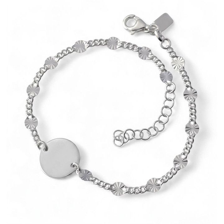 Pulsera barbada dibujo disco