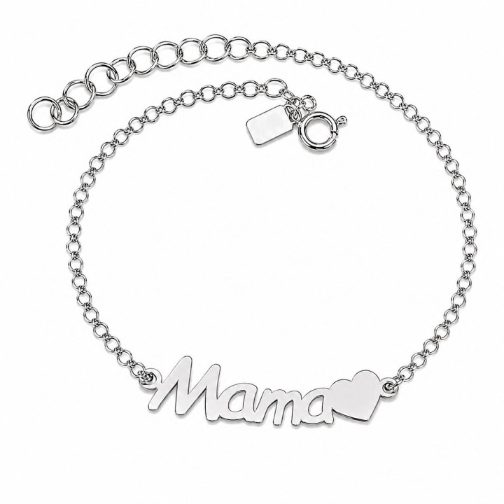 Pulsera rolo mamá corazón