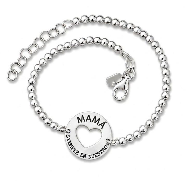 Pulsera bolas mamá corazón...