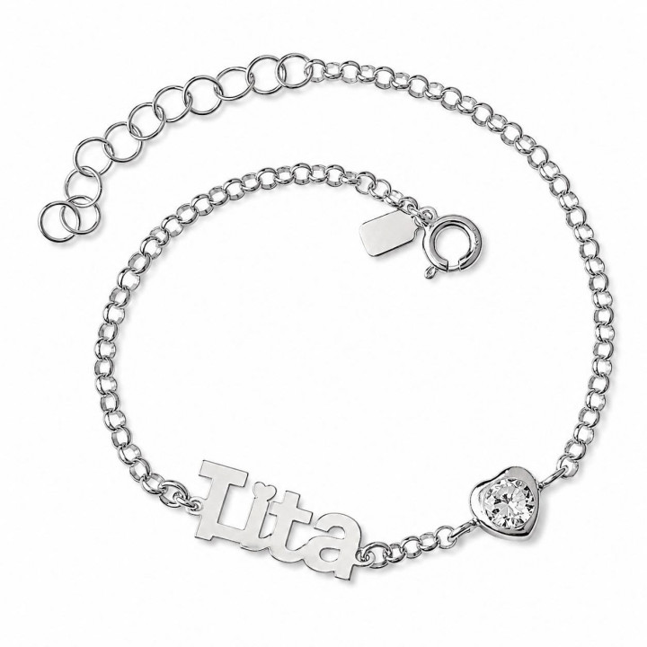 Pulsera tita corazón circonita