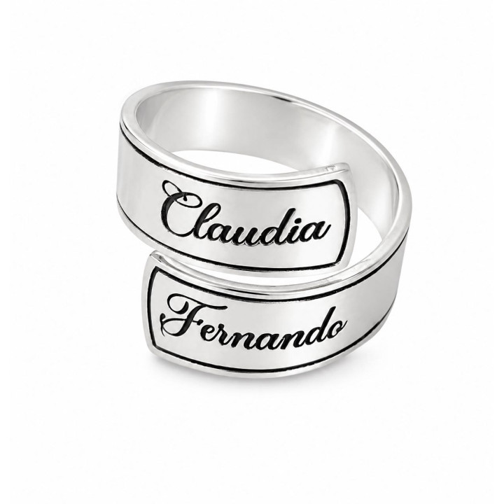Sortija cruzada personalizada