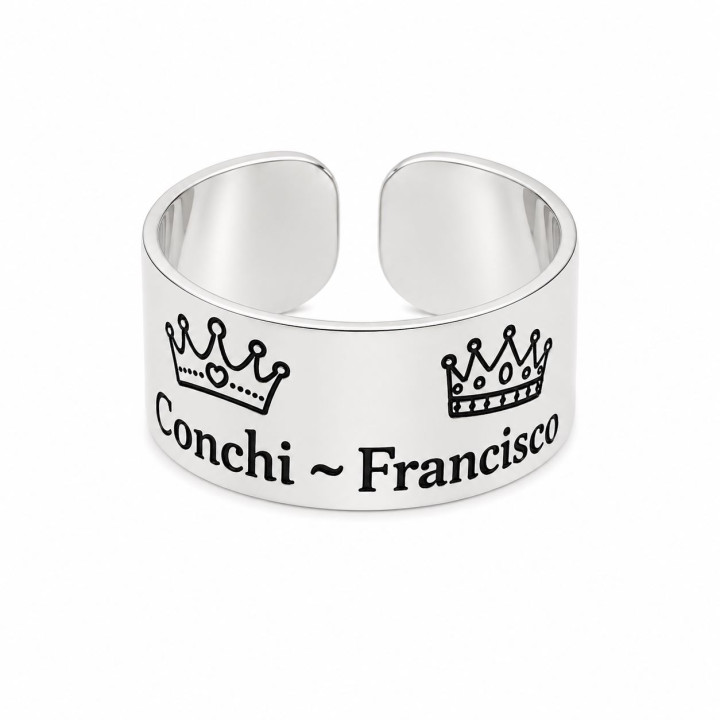 Sortija corona personalizada
