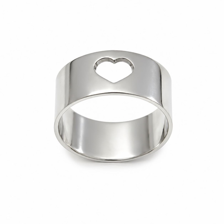Sortija corazón calada