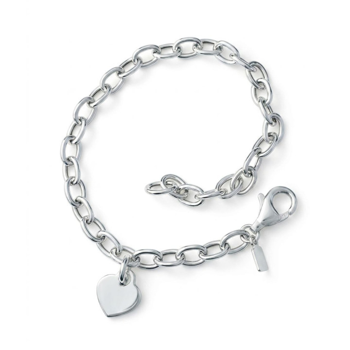 Pulsera corazón eslabones