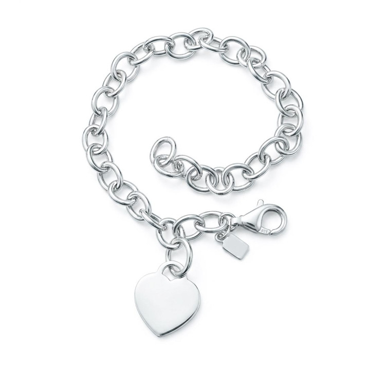 Pulsera corazón eslabones