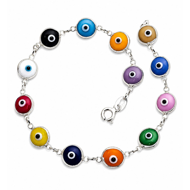 Pulsera ojos turcos multicolor