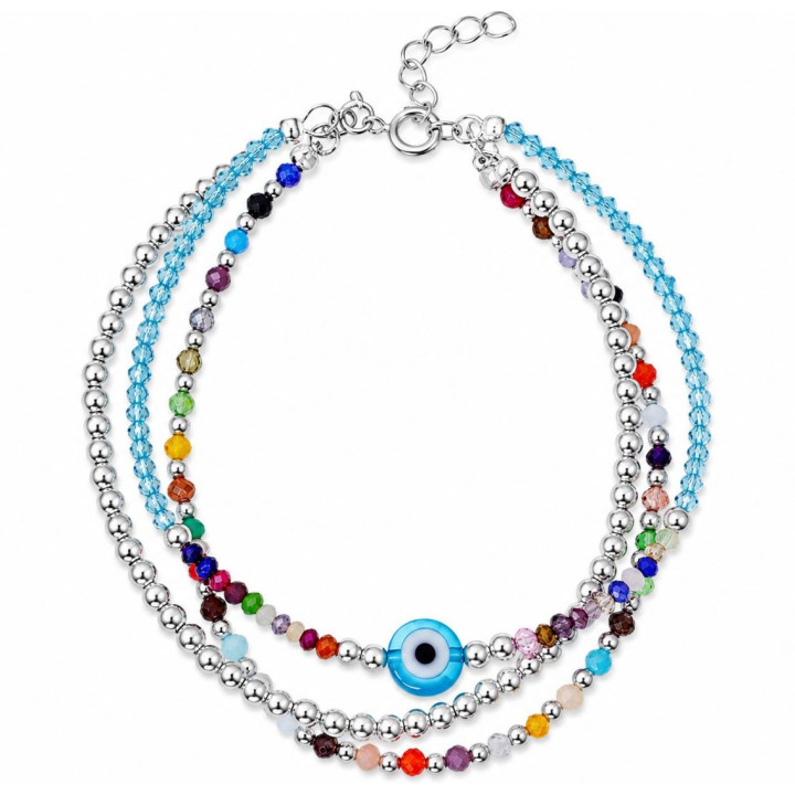 Pulsera triple ojo turco...