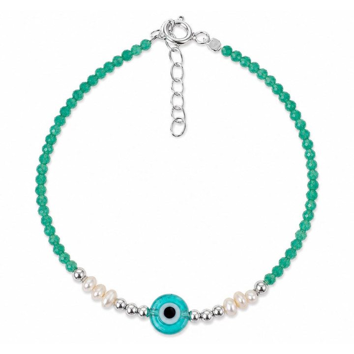 Pulsera ojo turco piedra color