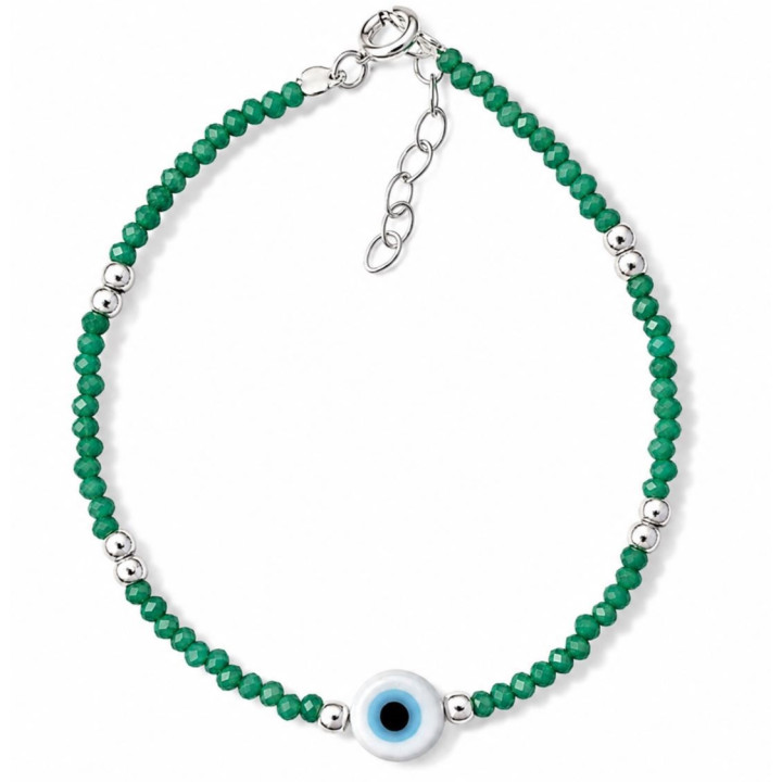 Pulsera piedra color ojo turco