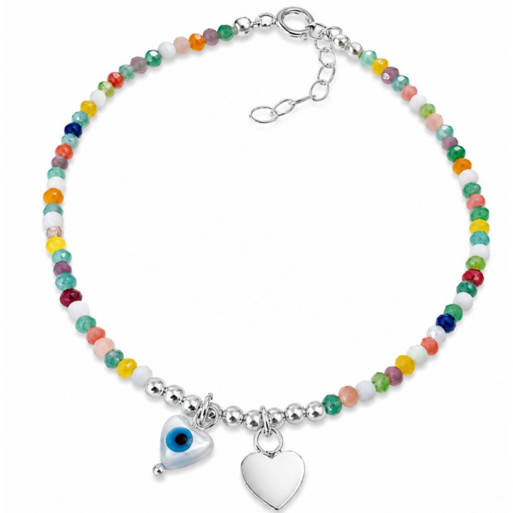 Pulsera piedra color...