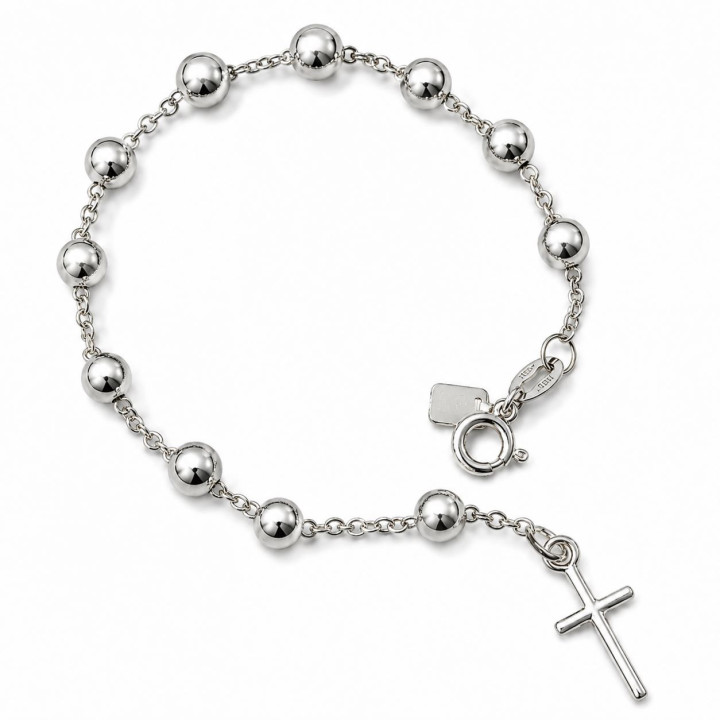 Pulsera cruz rosario
