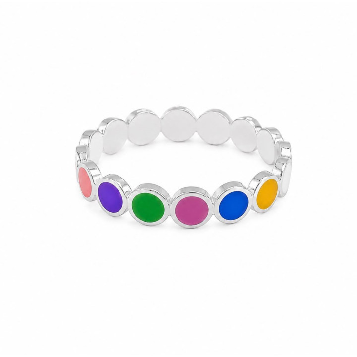 Sortija círculos multicolor
