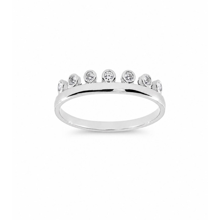 Sortija corona piedras