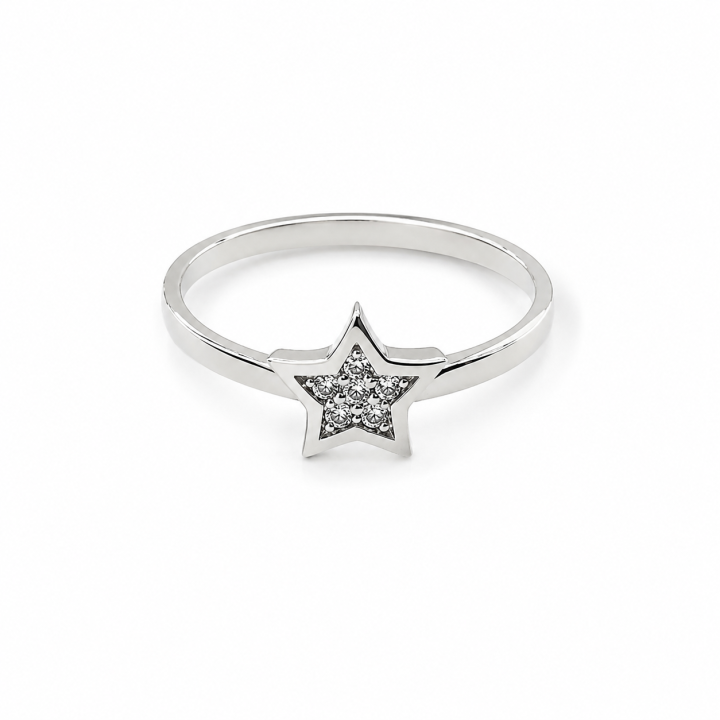 Sortija circonita estrella
