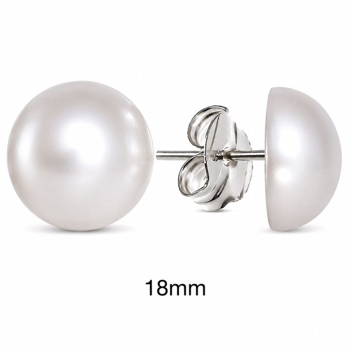 Pendiente m/perla 18mm