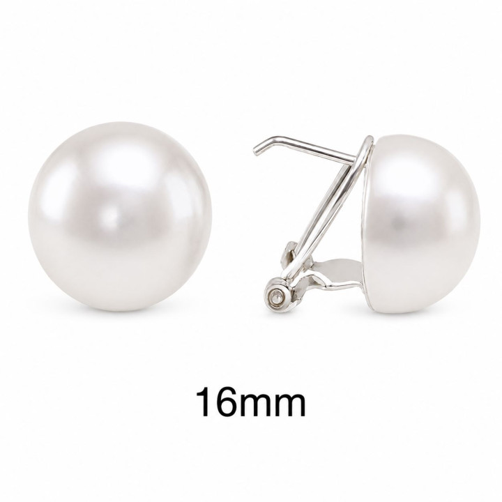 Pendiente m/perla omega 16mm