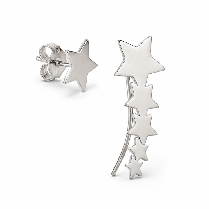Pendiente trepador estrellas