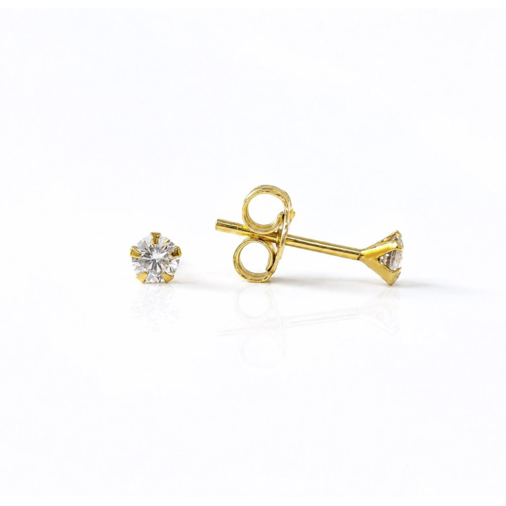 Pendiente chapado garra 3mm