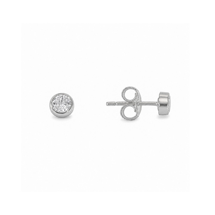 Pendiente circonita chatón 3mm