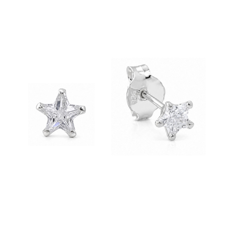 Pendiente estrella garra 4mm