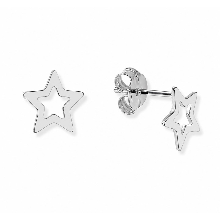Pendiente estrella calada