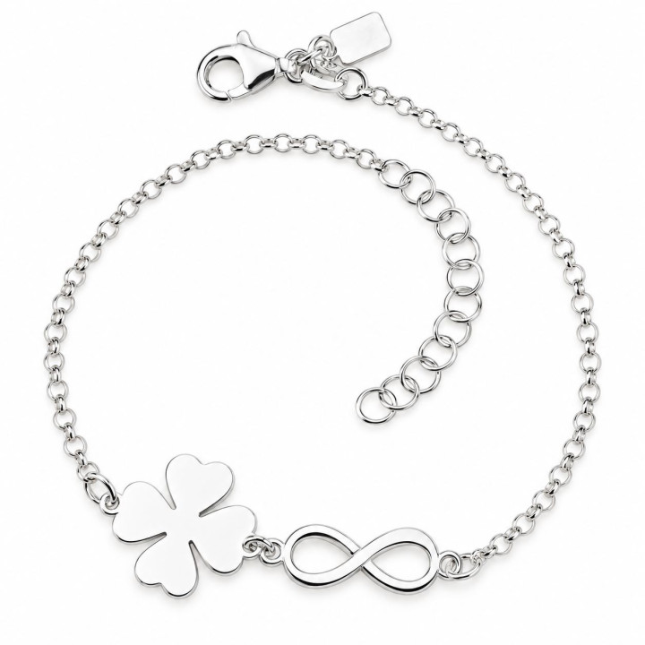 Pulsera infinito trébol