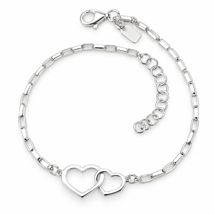 Pulsera corazones entrelazados